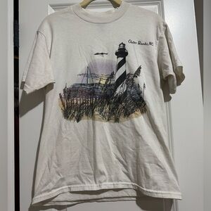 Vintage Single Stitch T-Shirt‎ Outer Banks, NC Lighthouse size M